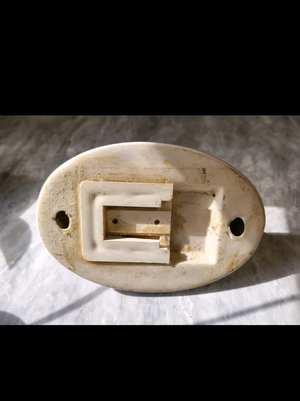 Vintage Double Wall Hook White Porcelain Ceramic Blue Roses